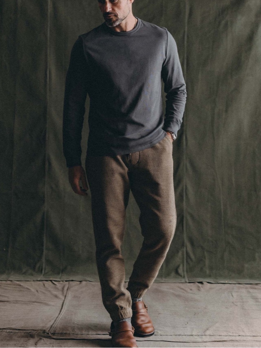 Taylor Stitch: The Après Pant in Cypress Sashiko. Size large.